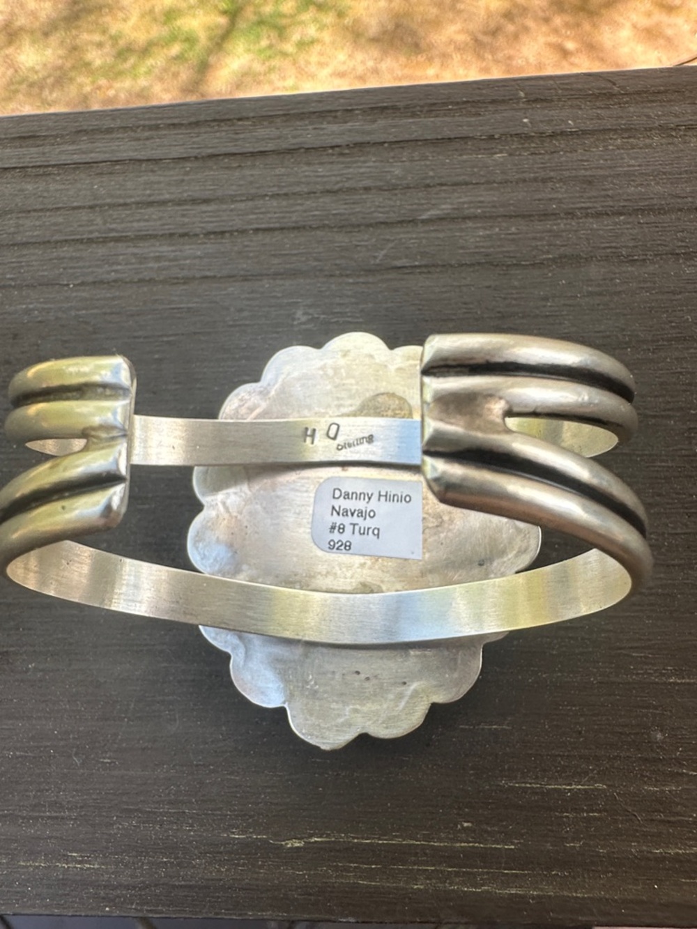 Reserved @gringita62 Navajo Danny Hinio Mine 8 Turquoise & Sterling Silver Cuff - Picture 5 of 8